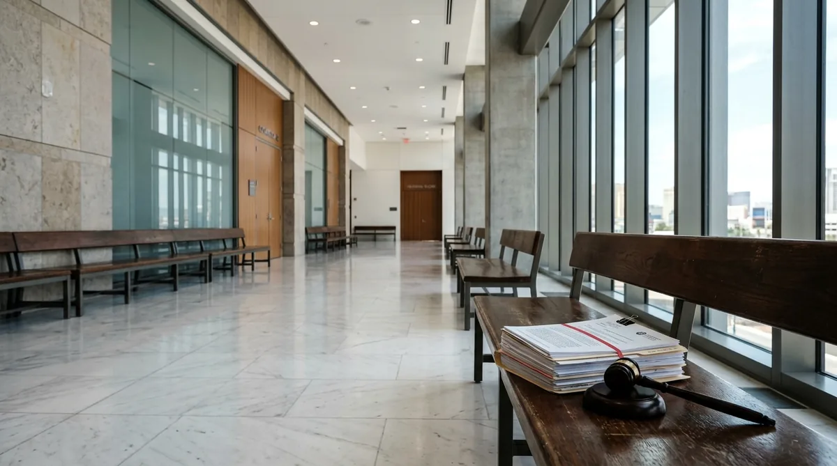 Clark County courthouse hallway where domestic violence cases are heard in Las Vegas Nevada