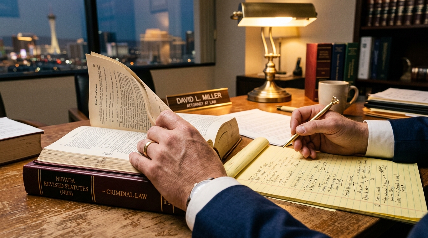 Las Vegas criminal defense attorney reviewing theft charges in Clark County Nevada