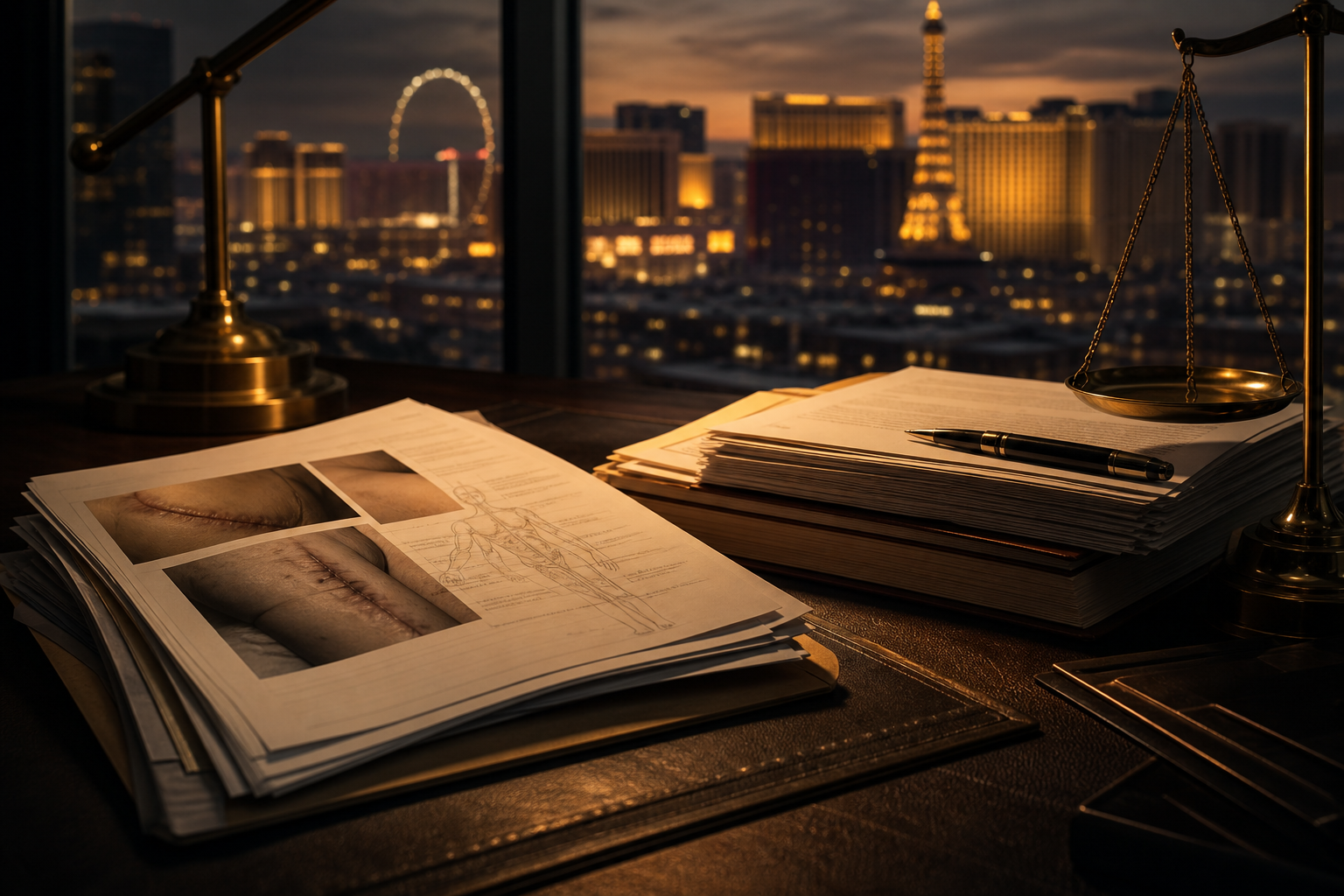 Reclamos por cicatrices y desfiguración abogado Las Vegas documentos legales