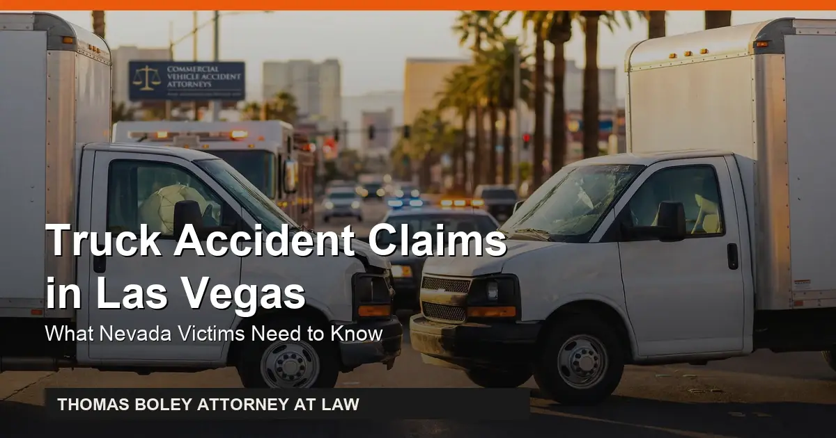 Truck Accident Claims in Las Vegas: What Nevada Victims Need to Know - Las Vegas legal advice from attorney Thomas Boley