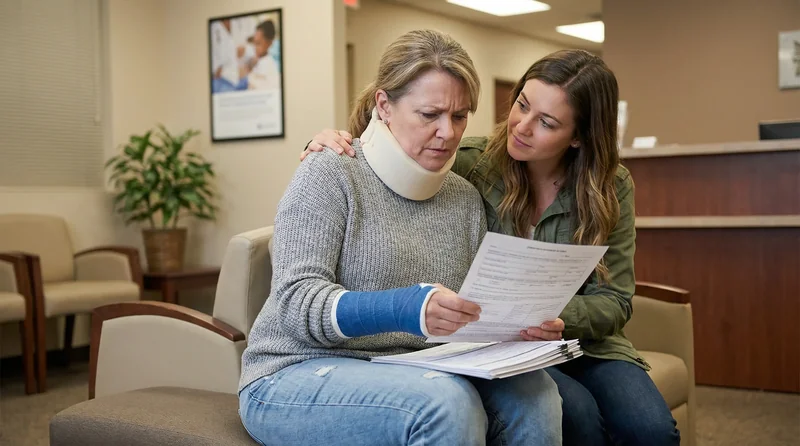 Compassionate Las Vegas attorney consulting with personal injury accident victim