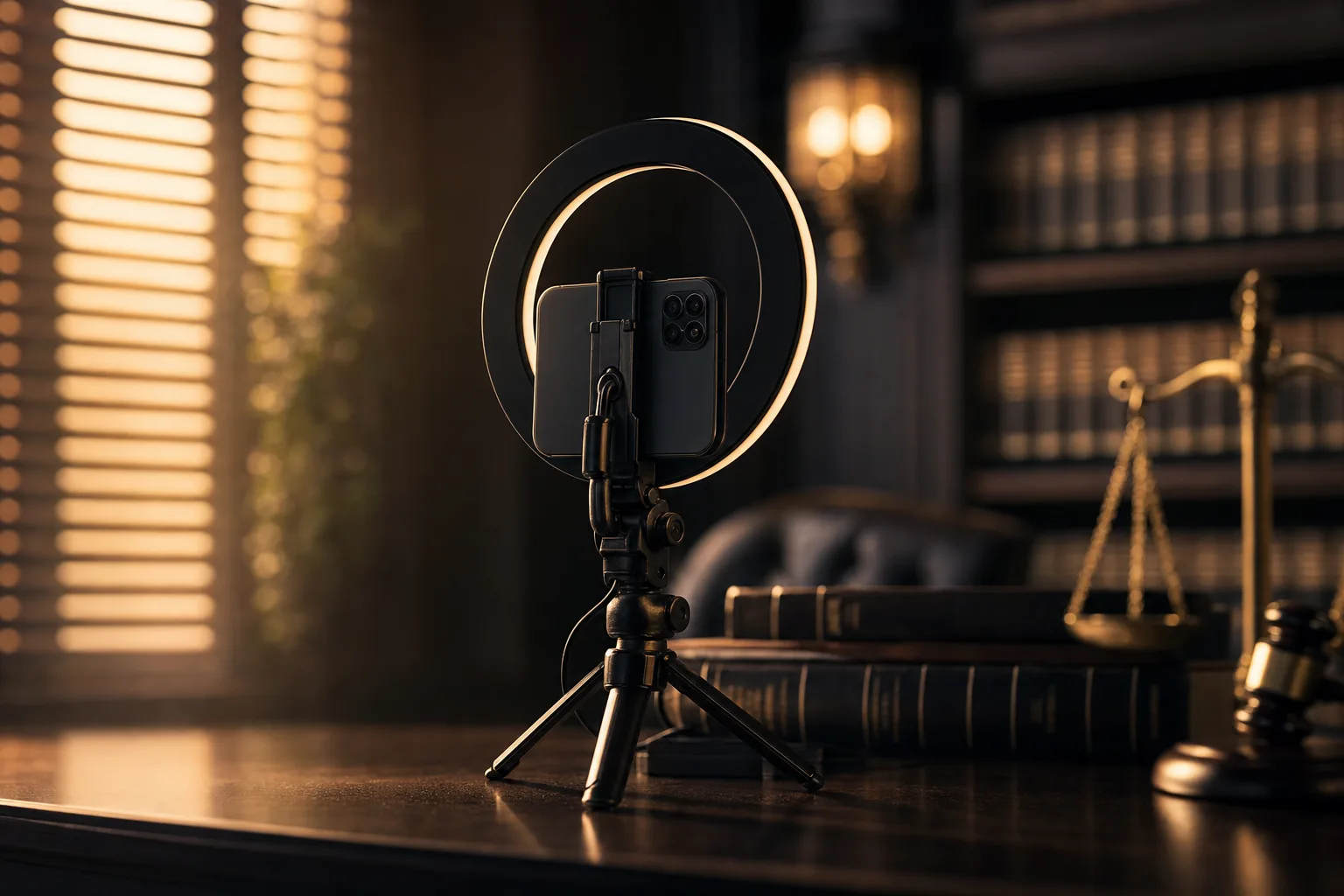 Video recording setup in a law office